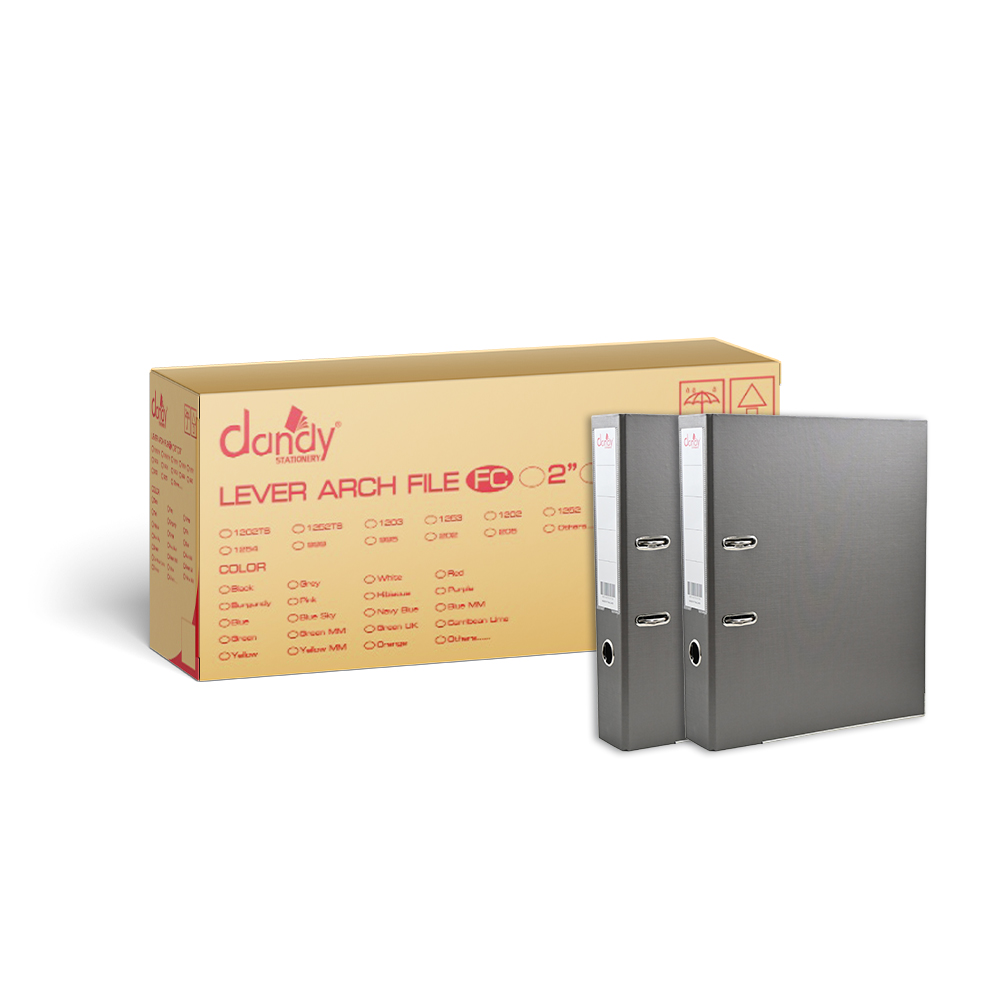 ملف بوكس فايل بلاستيك فضي DANDY 1202F SILVER