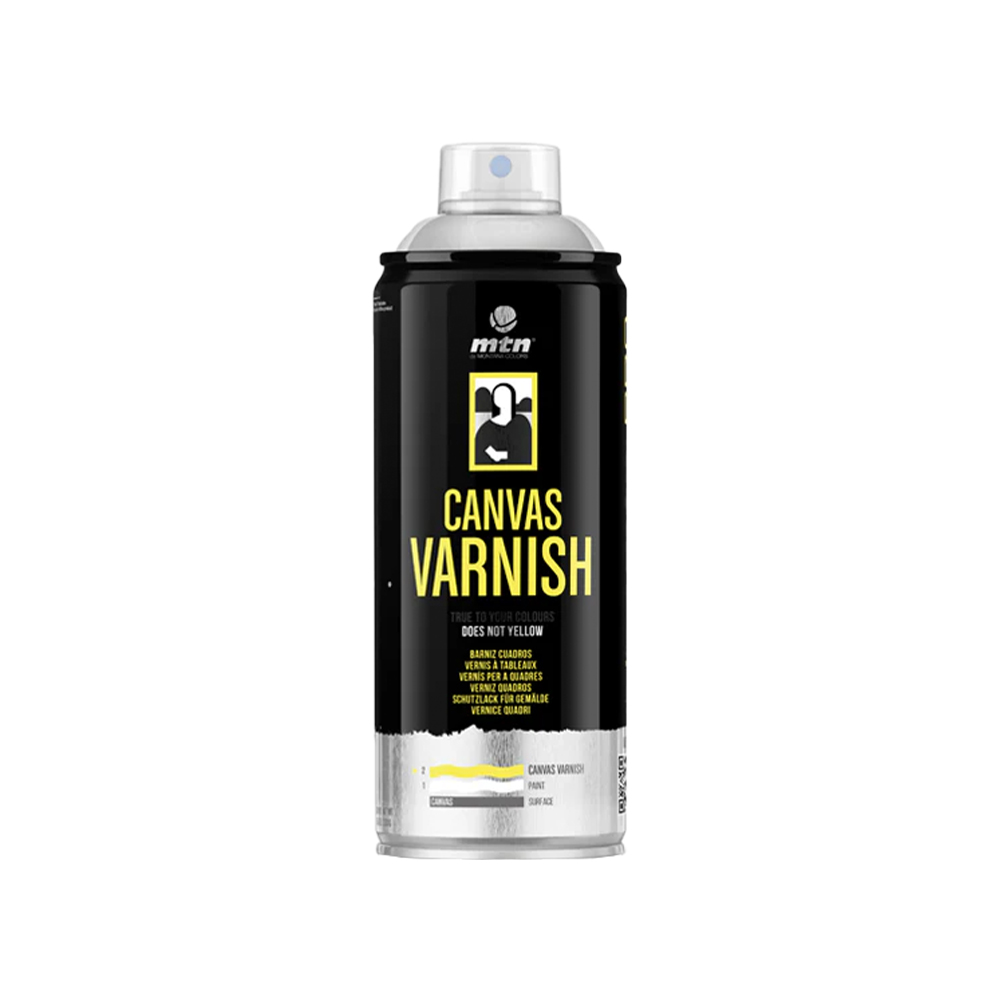 بخاخ بوية اسباني للكانفس لماع 400 مل PRO MTN CANVAS VARNISH GLOSSY